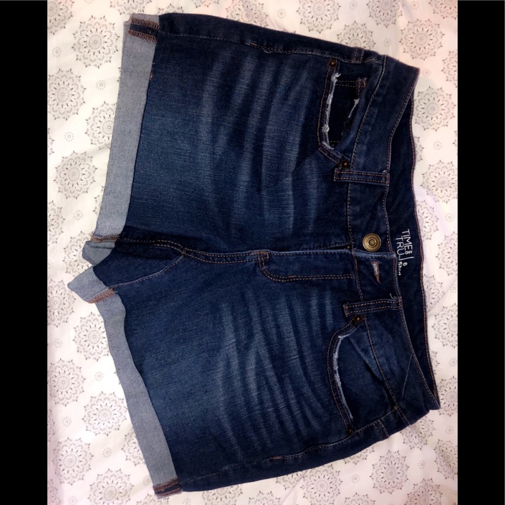 Dark blue jean shorts